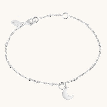 Personalised Moon Bracelet Silver